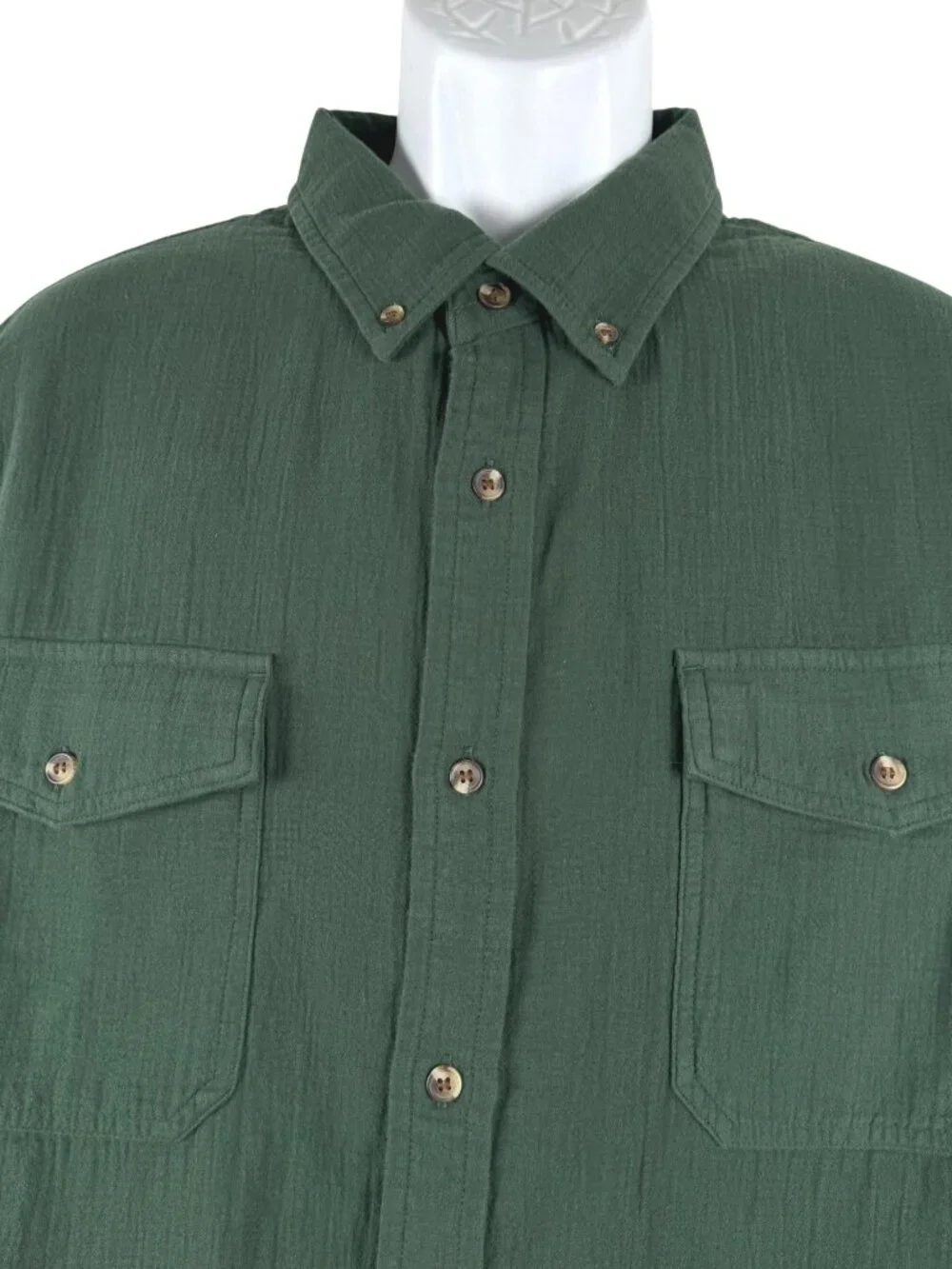 Banana Republic Standard Fit Double Weave Shirt Mens 2XL Green NWT TP-3983